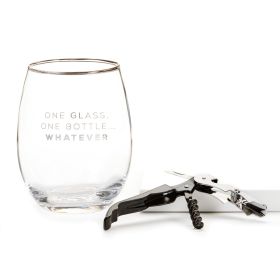 WHATEVER WINE GLASS GIFT SET