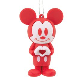 ORN MICKEY MOUSE HEART RED